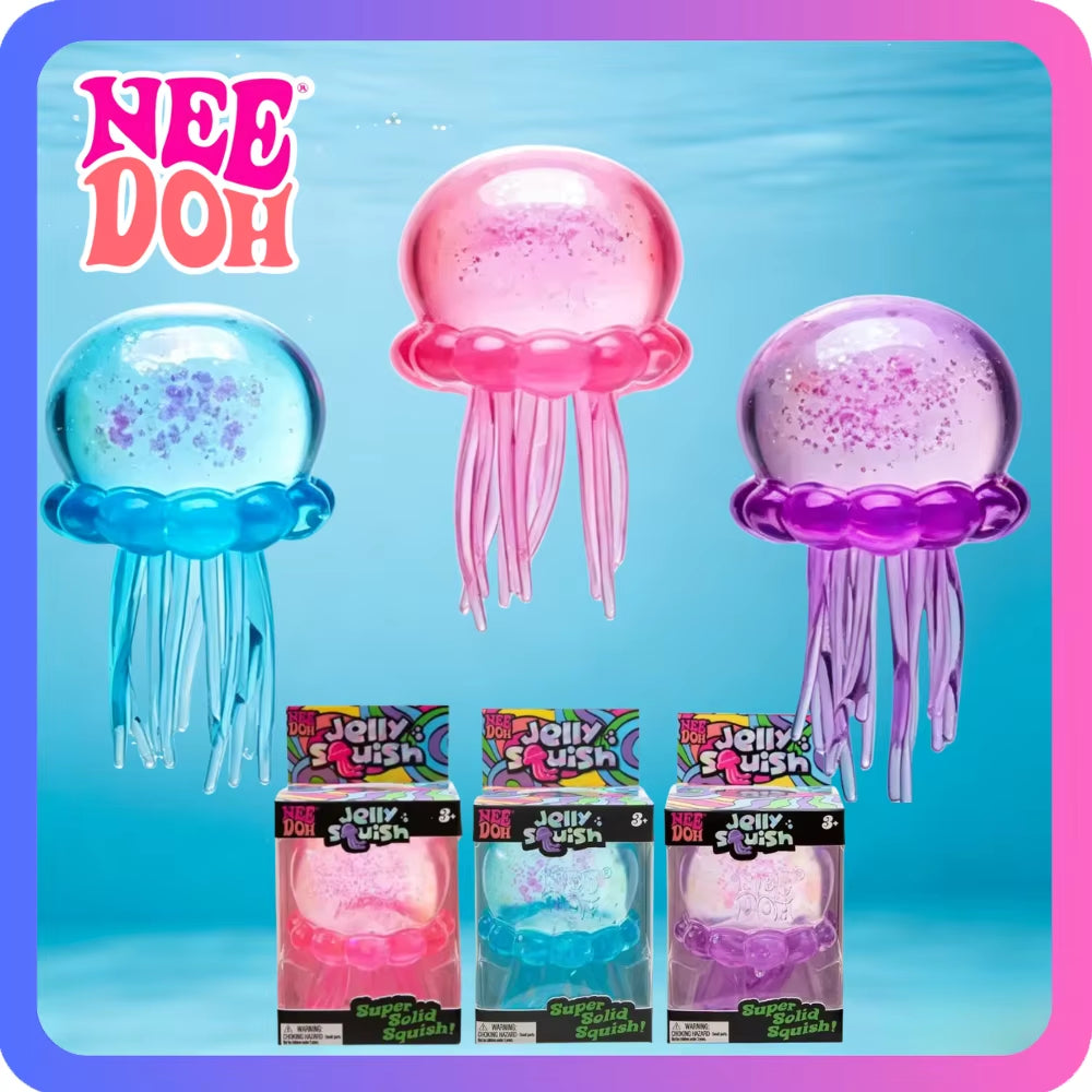 Hot Selling  Needoh Fuzz Ball Jellyfish Squishy Blind Box Soft Squeeze Toy Stress Anxiety Relief Stress Sensory Gift