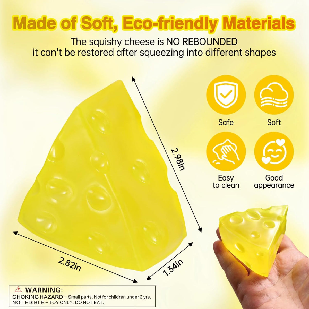Coconut Oil Squishy, Cheese Squishy Toys, No Rebound Squeeze Toys