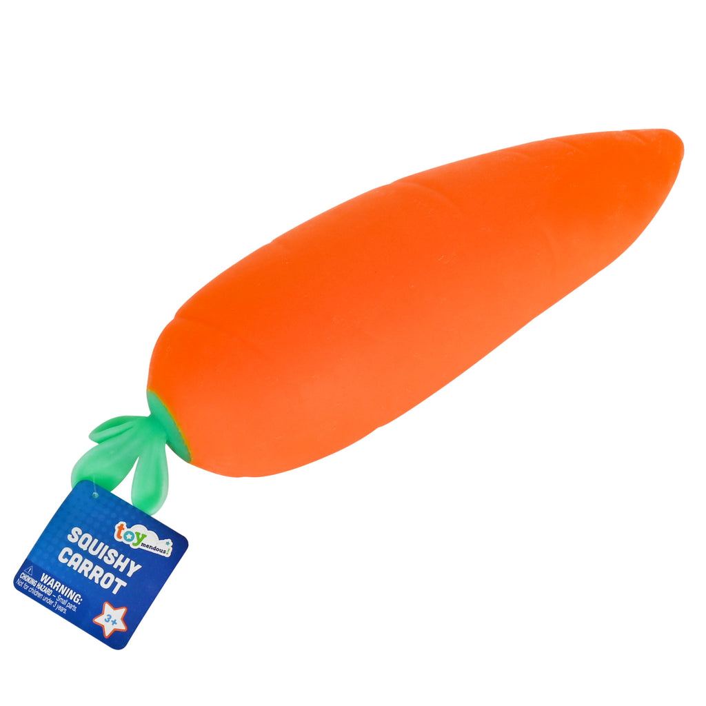 Squishy Carrot – Jumbo 12.5 Inch Squishy Vegetable | Giant Stress Relief Toy | Fidget Sensory Food Fun for Kids, Teens & Adults