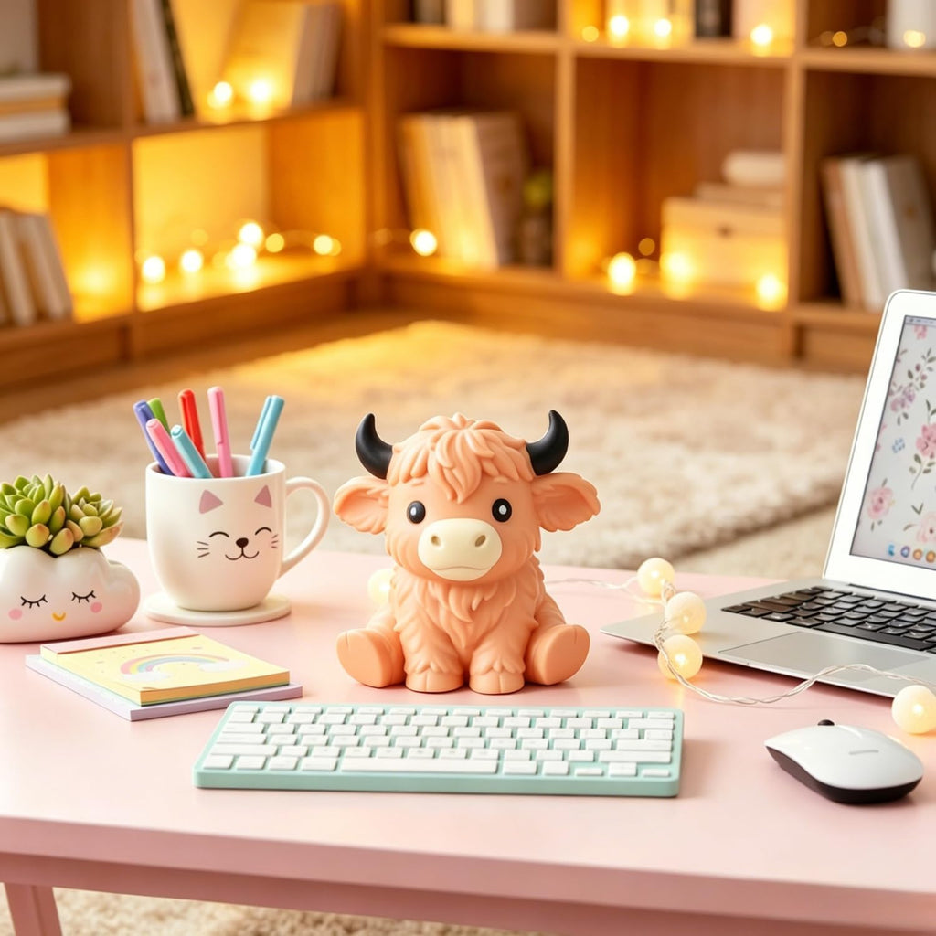 6In Giant Highland Cow Squishy, Jumbo Squishies Slow Rising Highland Cow