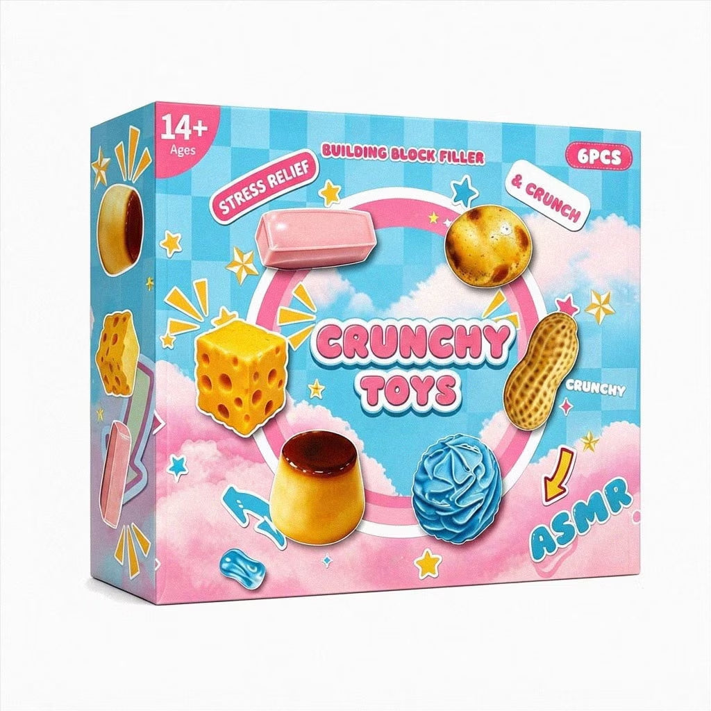 6 Pcs Dumpling Mystery Squishy Box Countdown Calendar, Crunchy Squishy Set, Assorted Realistic Food Shaped Soft Stress Relief Squeeze Toys for Party Gift & Daily Play