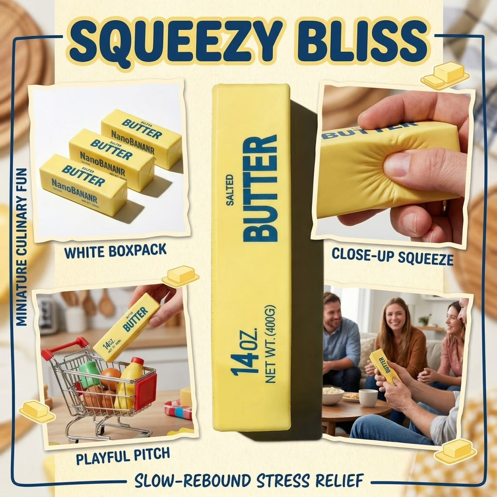 Butter Squishy 14Oz Jumbo Squishy Stick of Butter, 9.8 Inches