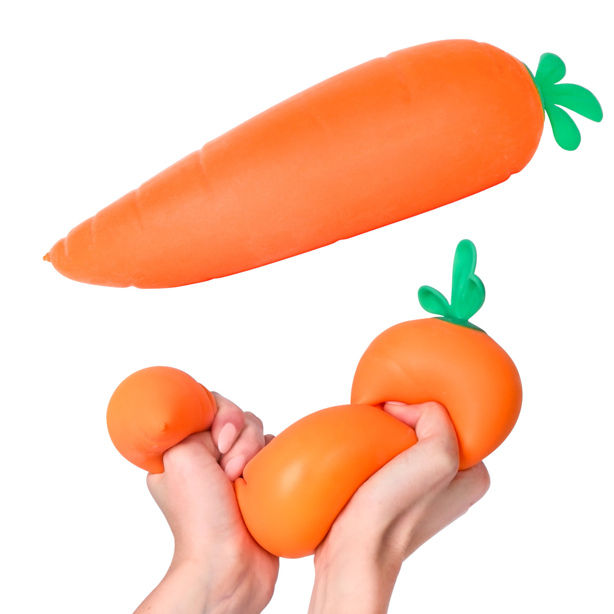 Squishy Carrot – Jumbo 12.5 Inch Squishy Vegetable | Giant Stress Relief Toy | Fidget Sensory Food Fun for Kids, Teens & Adults