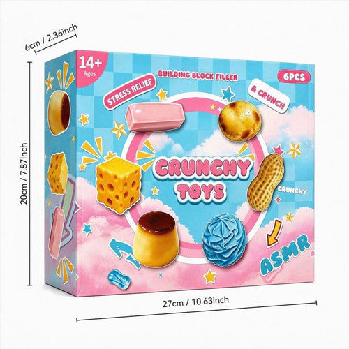 6 Pcs Dumpling Mystery Squishy Box Countdown Calendar, Crunchy Squishy Set, Assorted Realistic Food Shaped Soft Stress Relief Squeeze Toys for Party Gift & Daily Play