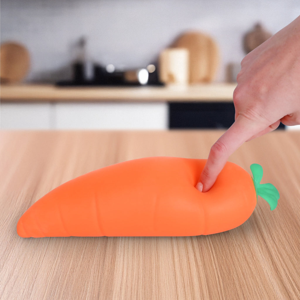 Squishy Carrot – Jumbo 12.5 Inch Squishy Vegetable | Giant Stress Relief Toy | Fidget Sensory Food Fun for Kids, Teens & Adults