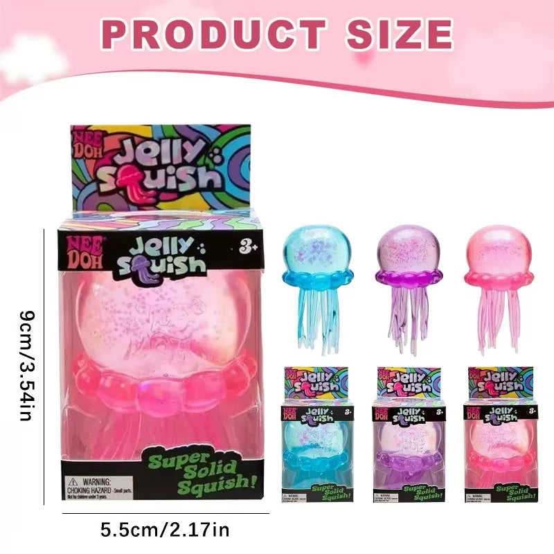 Hot Selling  Needoh Fuzz Ball Jellyfish Squishy Blind Box Soft Squeeze Toy Stress Anxiety Relief Stress Sensory Gift